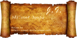 József Ipoly névjegykártya