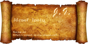 József Ipoly névjegykártya